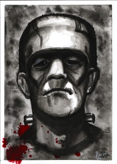 Frankenstein Ink Wash